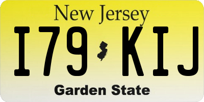 NJ license plate I79KIJ