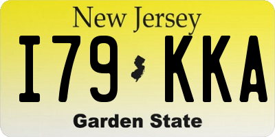NJ license plate I79KKA
