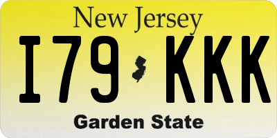 NJ license plate I79KKK