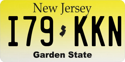 NJ license plate I79KKN