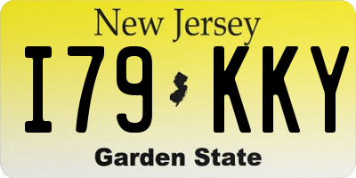 NJ license plate I79KKY