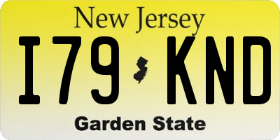 NJ license plate I79KND
