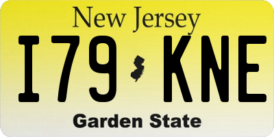 NJ license plate I79KNE