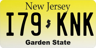 NJ license plate I79KNK