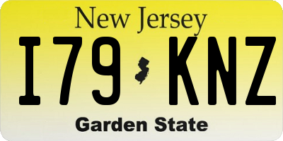 NJ license plate I79KNZ