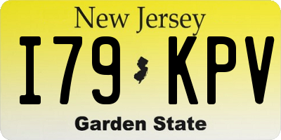 NJ license plate I79KPV