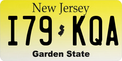 NJ license plate I79KQA