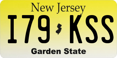 NJ license plate I79KSS