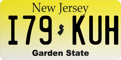 NJ license plate I79KUH