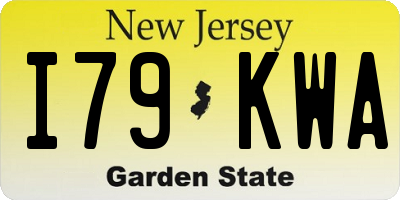 NJ license plate I79KWA