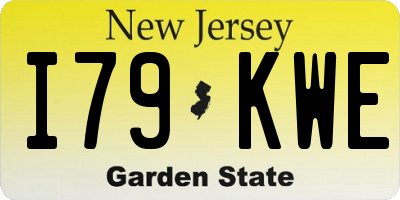 NJ license plate I79KWE