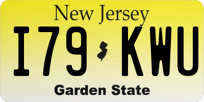 NJ license plate I79KWU