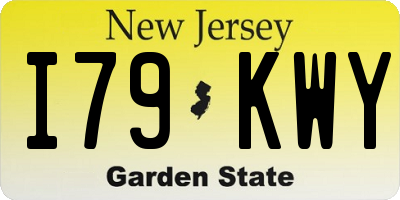NJ license plate I79KWY