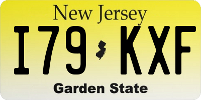 NJ license plate I79KXF