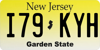 NJ license plate I79KYH
