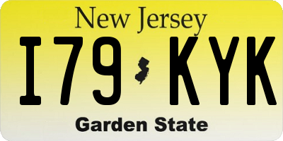 NJ license plate I79KYK