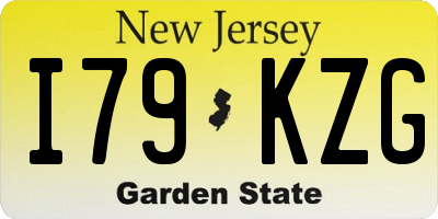 NJ license plate I79KZG