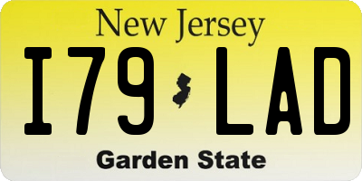 NJ license plate I79LAD