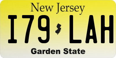 NJ license plate I79LAH