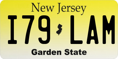 NJ license plate I79LAM