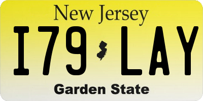 NJ license plate I79LAY
