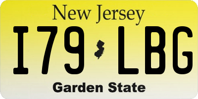 NJ license plate I79LBG