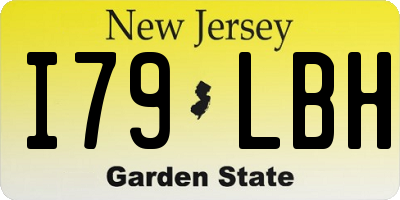 NJ license plate I79LBH