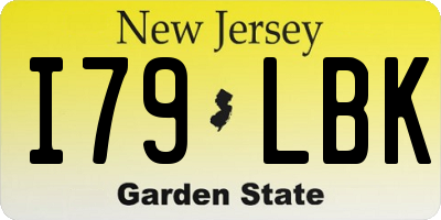 NJ license plate I79LBK