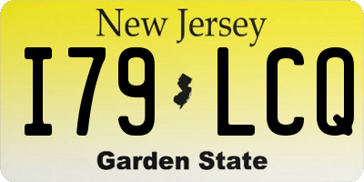 NJ license plate I79LCQ