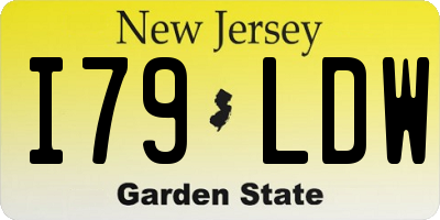 NJ license plate I79LDW