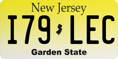 NJ license plate I79LEC