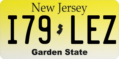 NJ license plate I79LEZ