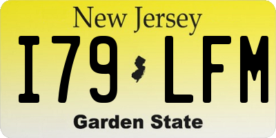 NJ license plate I79LFM