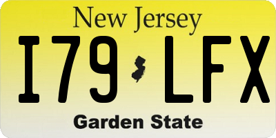 NJ license plate I79LFX