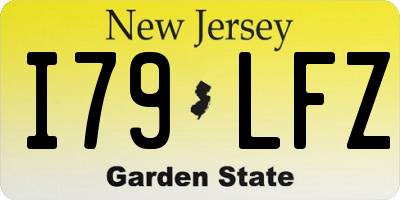 NJ license plate I79LFZ