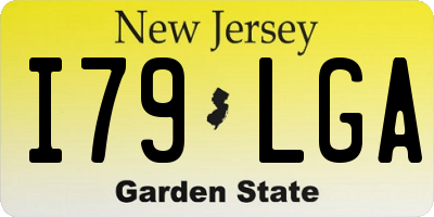 NJ license plate I79LGA