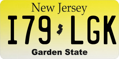 NJ license plate I79LGK