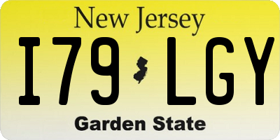 NJ license plate I79LGY
