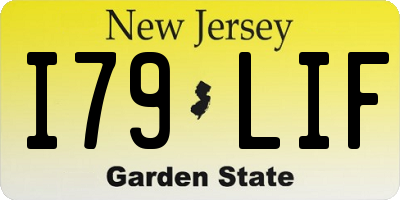NJ license plate I79LIF