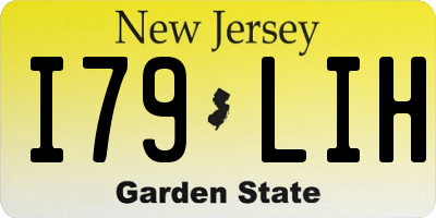 NJ license plate I79LIH