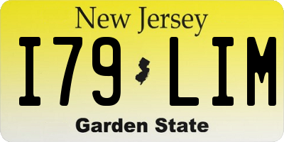 NJ license plate I79LIM