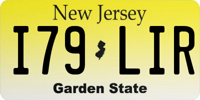 NJ license plate I79LIR