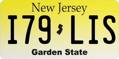 NJ license plate I79LIS