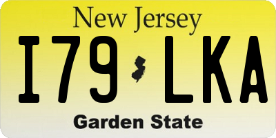 NJ license plate I79LKA
