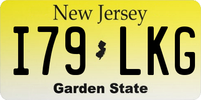 NJ license plate I79LKG