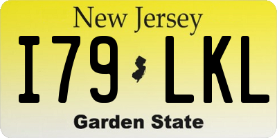 NJ license plate I79LKL
