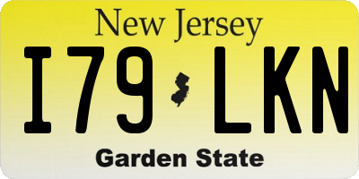 NJ license plate I79LKN