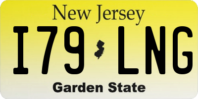 NJ license plate I79LNG