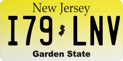 NJ license plate I79LNV