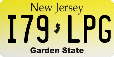 NJ license plate I79LPG